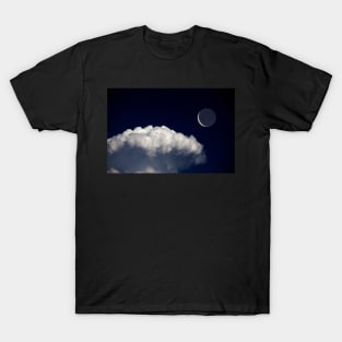 Fantasy night landscape with moon and clouds T-Shirt